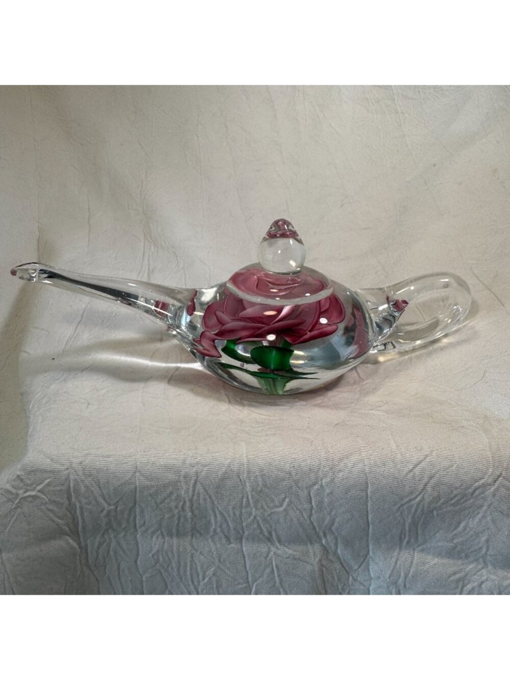Vintage Dynasty Gallery Heirloom Collectibles Flower Genie Lamp Paperweight MCM